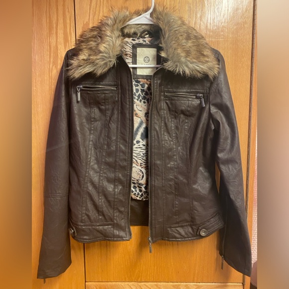 Lapis Brown Leather Jacket - Picture 1 of 10